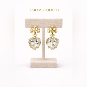 Tory Burch Gold Heart Drop Earrings